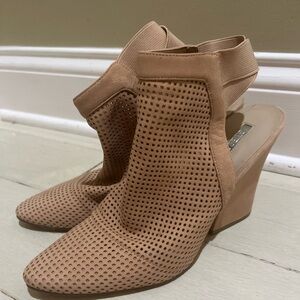GUESS Norine Tan Genuine Leather Mesh Booties